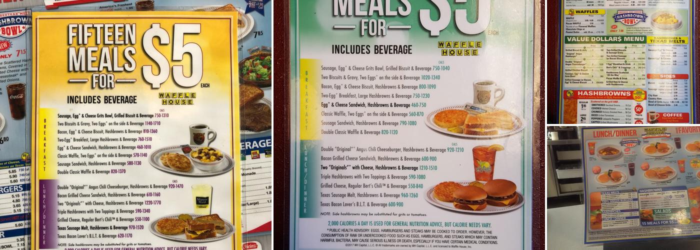 Waffle House Menu