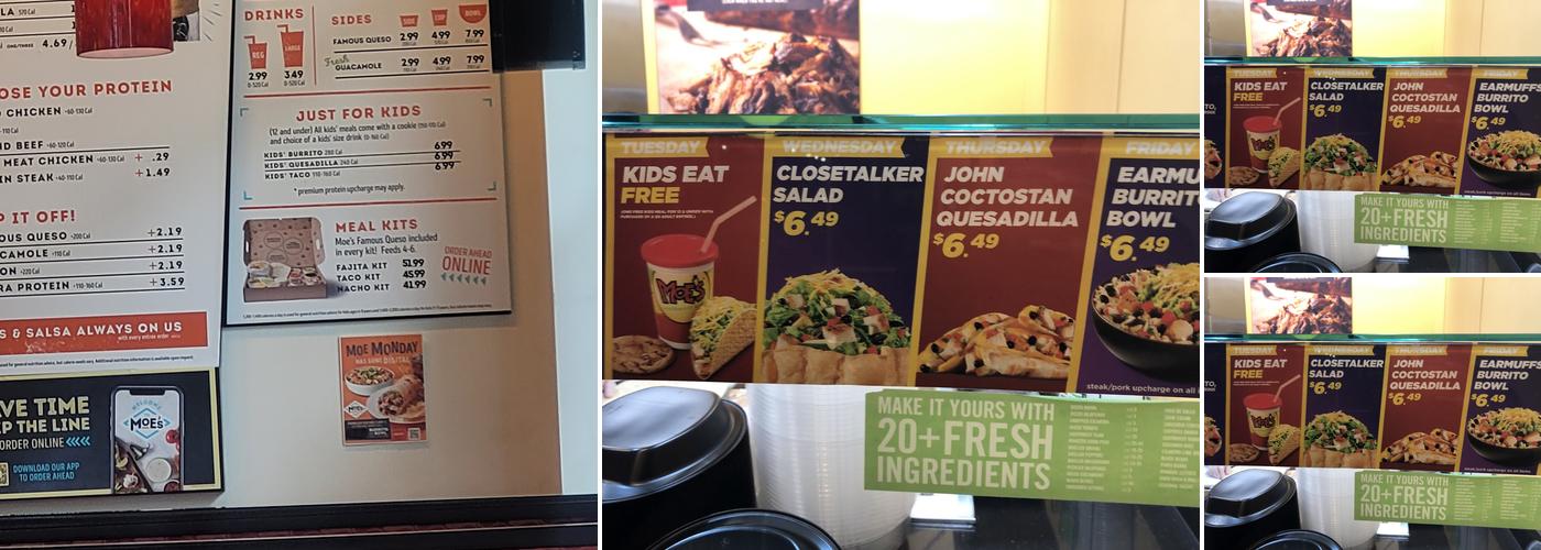 Moe's Southwest Grill Menu