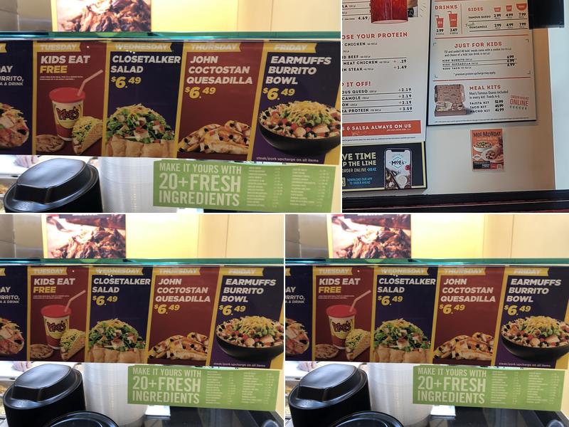 Moe's Southwest Grill Menu