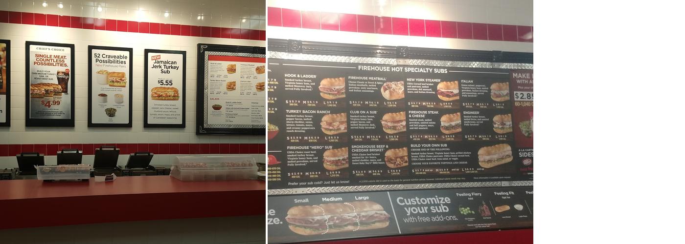 Firehouse Subs Duke Menu