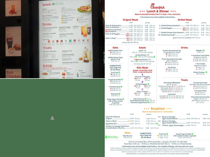 Chick-fil-A Menu