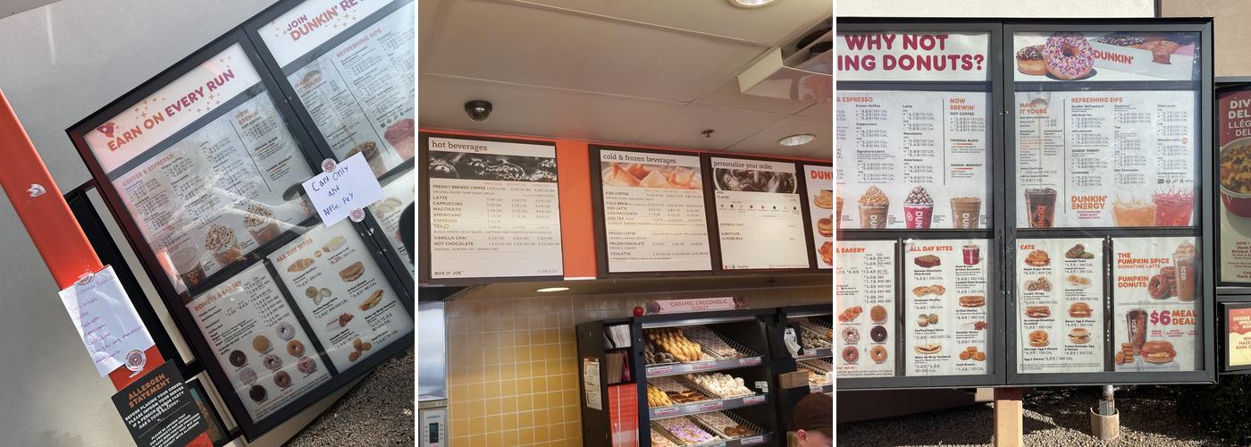 Dunkin' Menu