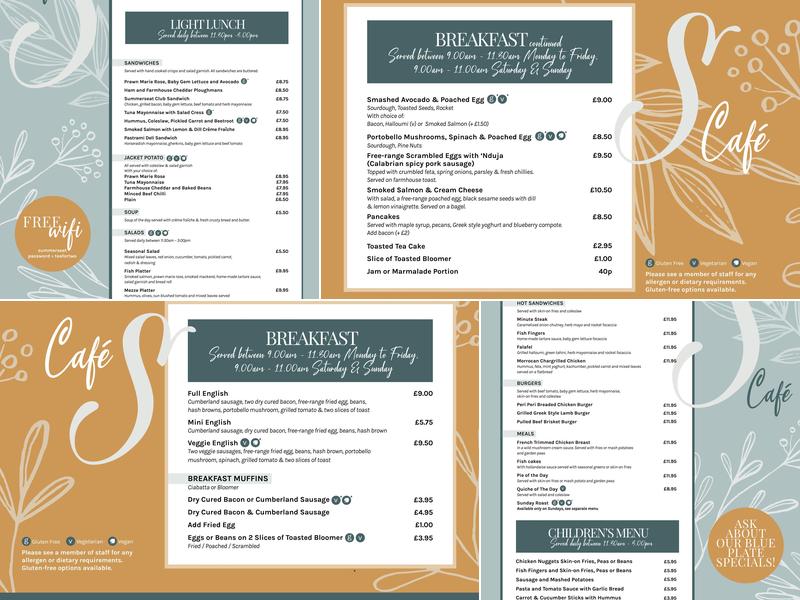 Summerseat Garden Centre Menu