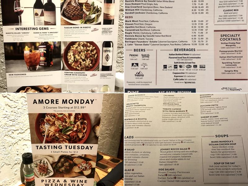 Carrabba's Italian Grill Menu