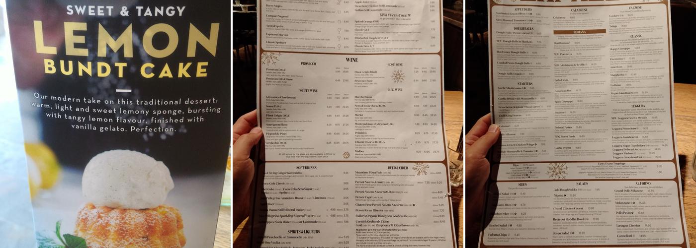 Pizza Express Menu