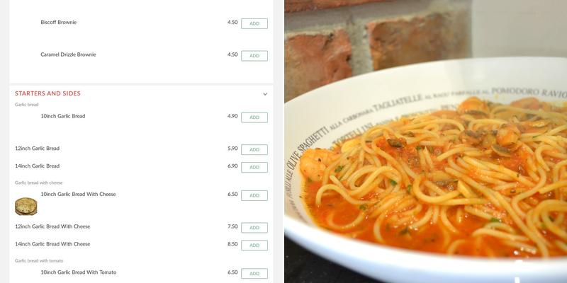 Italian Express Menu