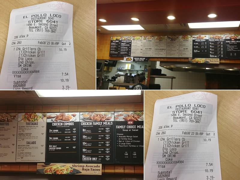 El Pollo Loco Menu