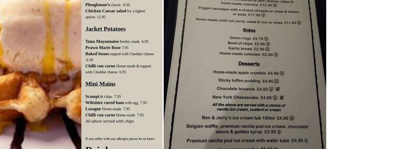 The Three Horseshoes Menu