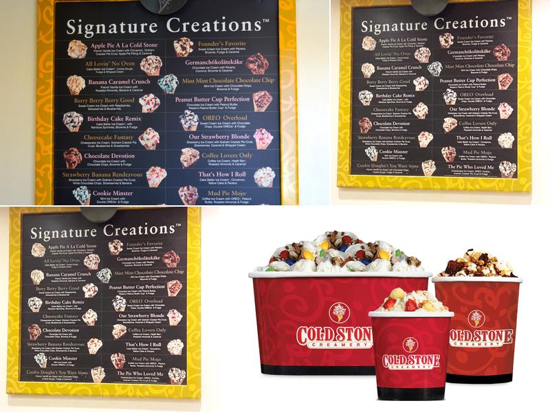 Cold Stone Creamery Menu
