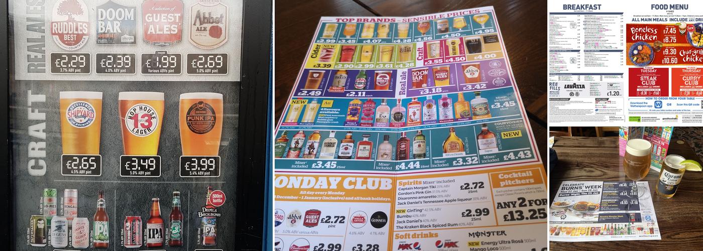 V-Shed - JD Wetherspoon Menu