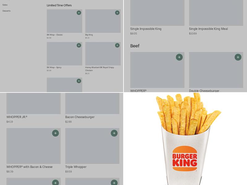 Burger King Menu
