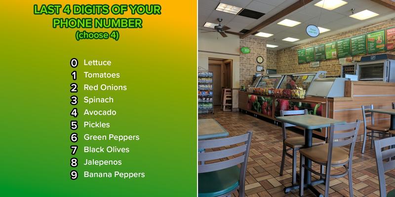 Subway Menu