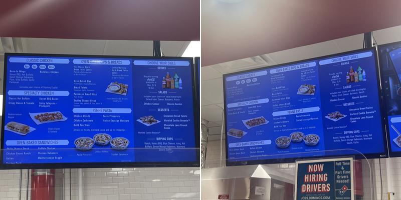 Domino's Pizza Menu