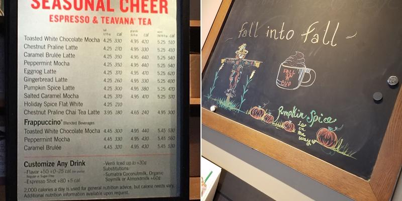 Starbucks Menu