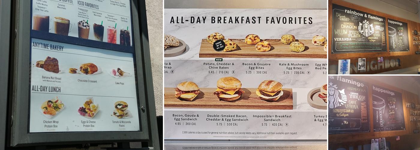 Starbucks Menu