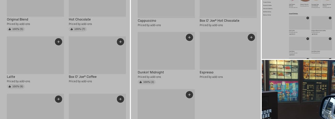 Dunkin' Menu