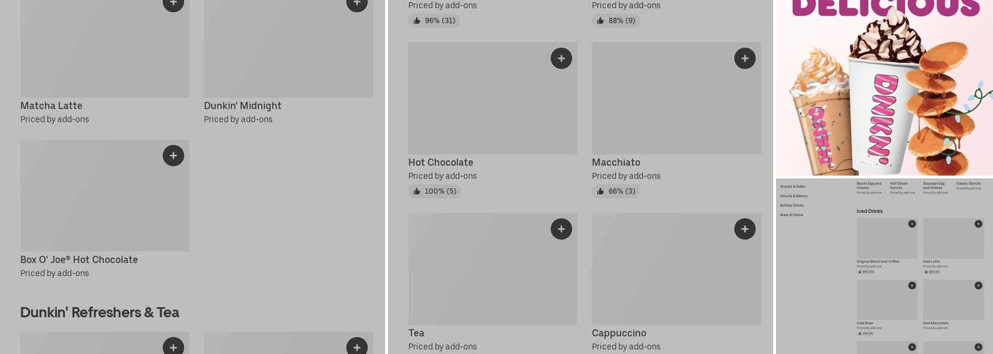 Dunkin' Menu