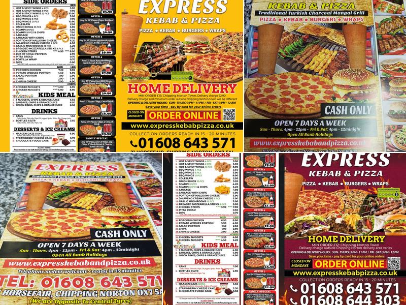 Express Kebab & Pizza Menu