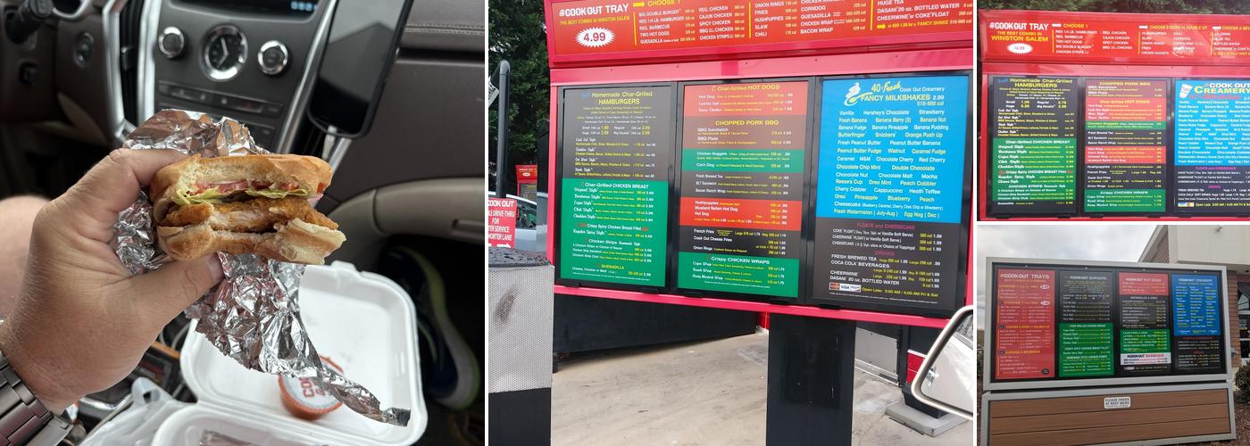 Cook Out Menu