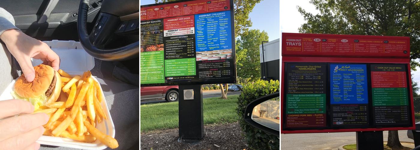 Cook Out Menu