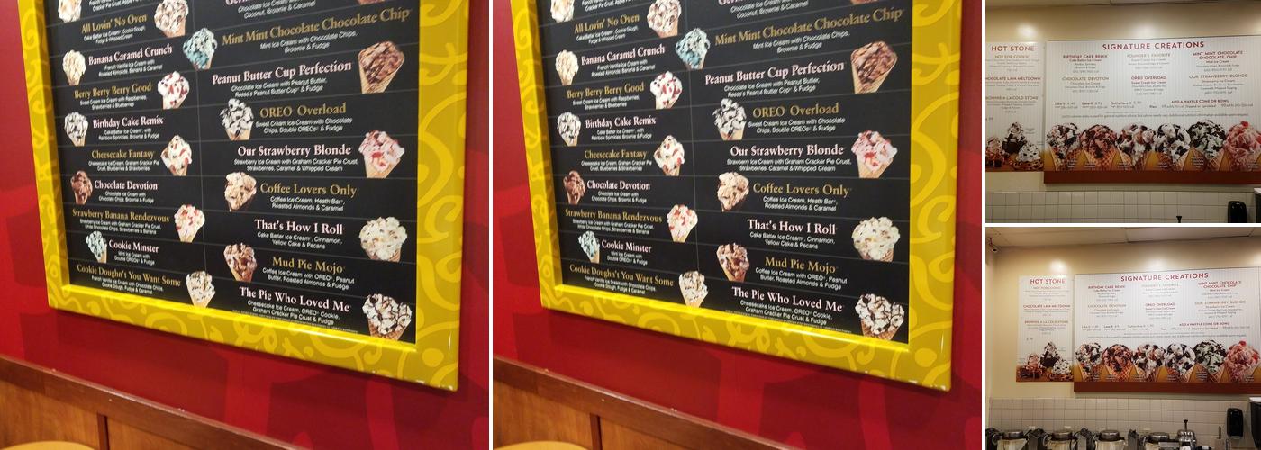 Cold Stone Creamery Menu