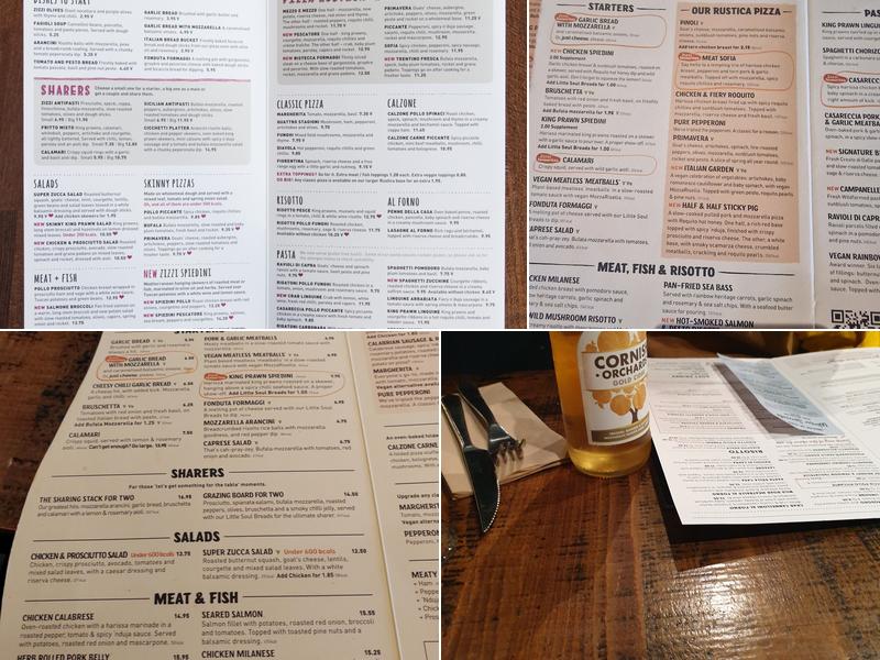 Zizzi - Bristol Clifton Village Menu