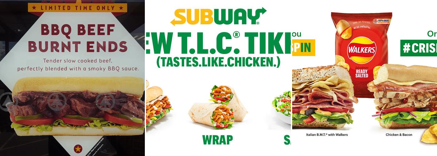 Subway Menu