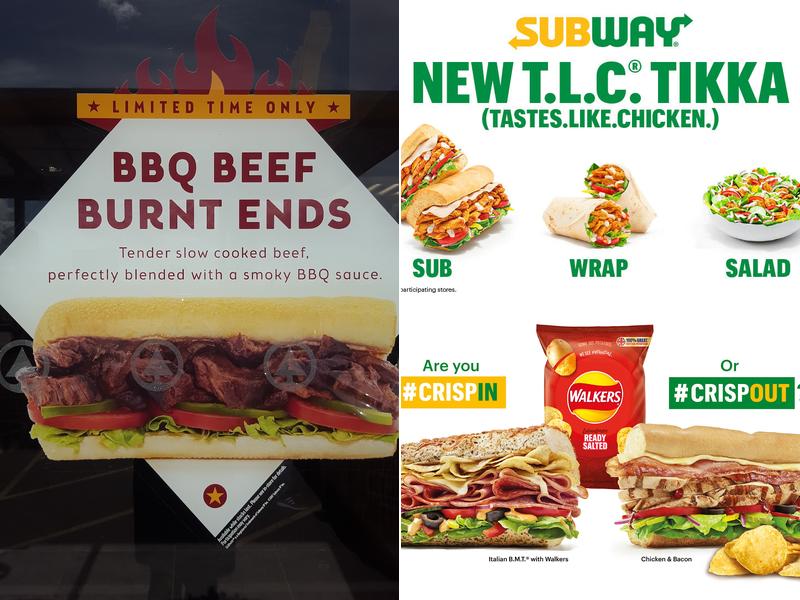 Subway Menu