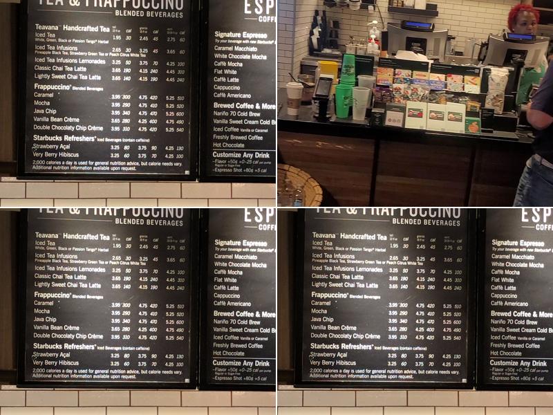Starbucks Menu