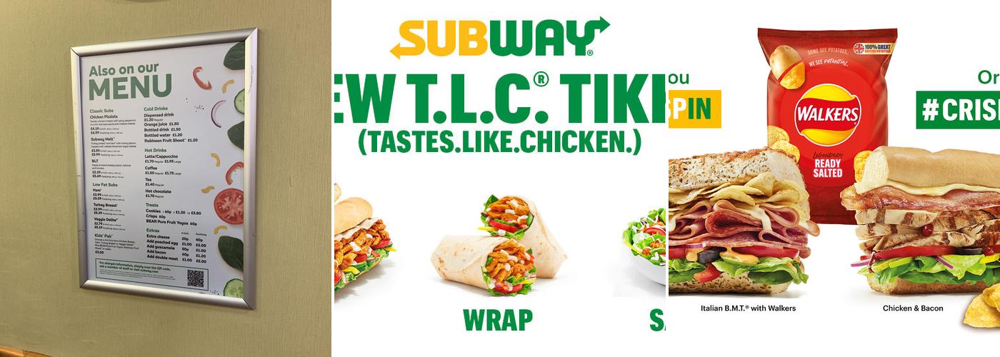Subway Menu