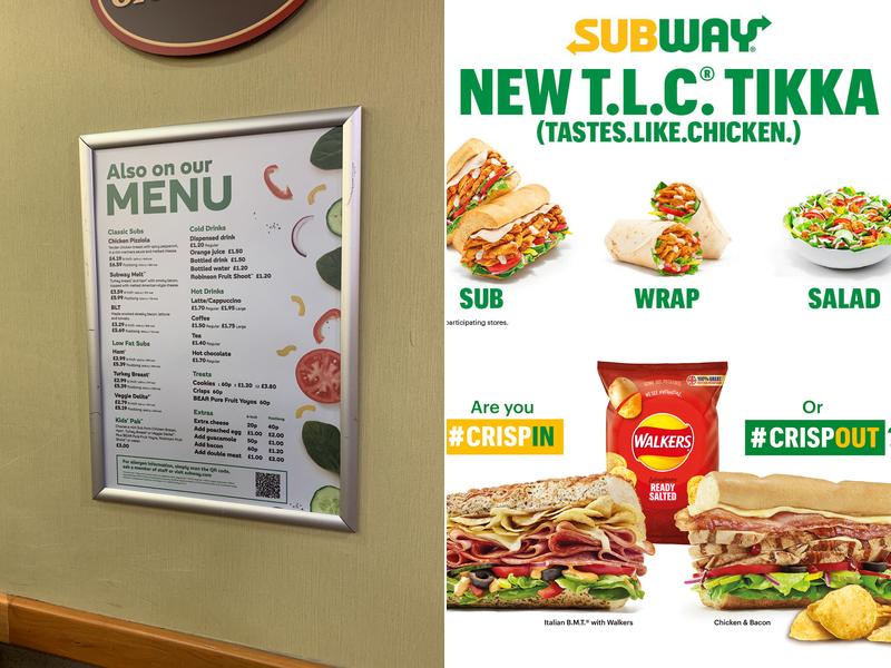 Subway Menu