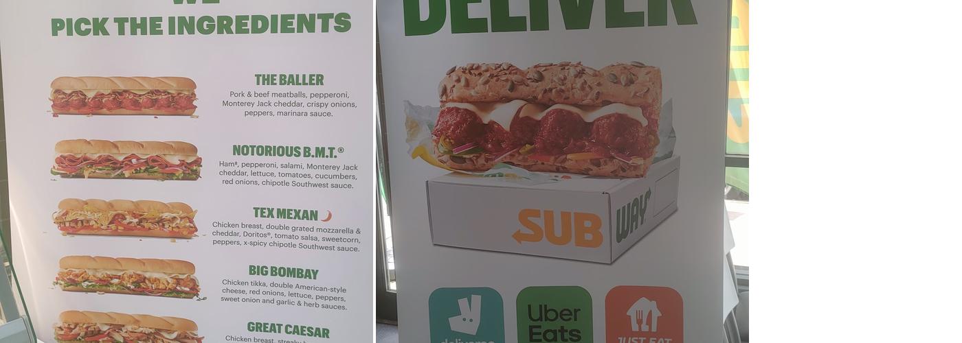 Subway Menu