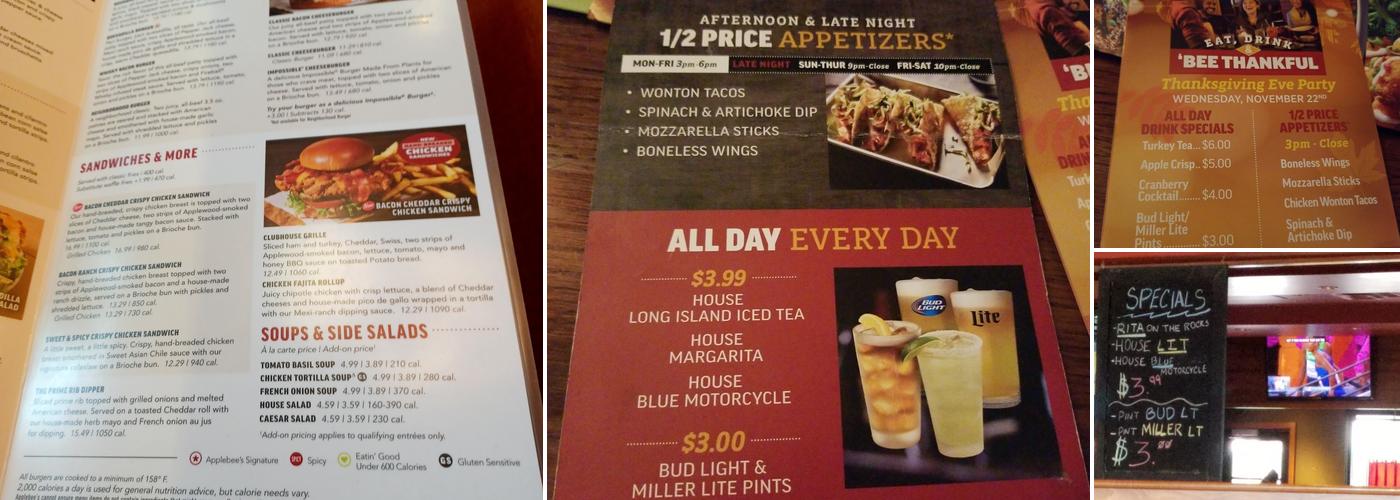 Applebee's Grill + Bar Menu