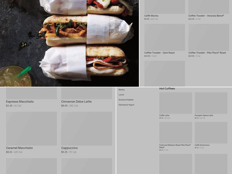 Starbucks Menu