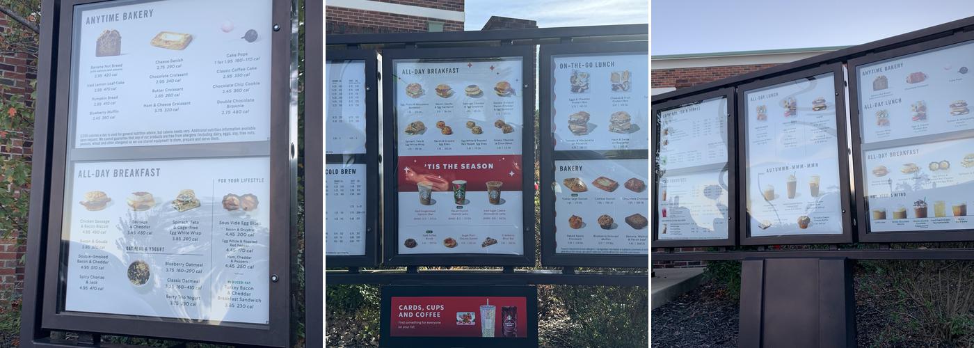 Starbucks Menu
