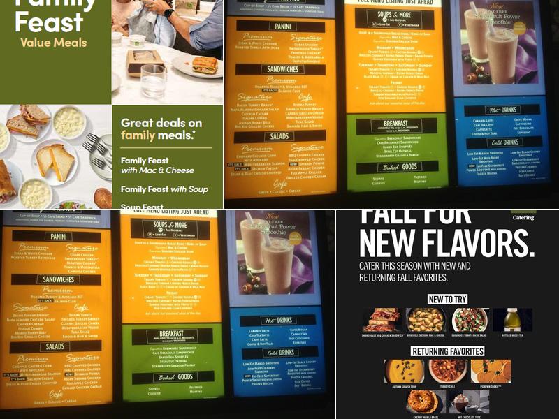 Panera Bread Menu