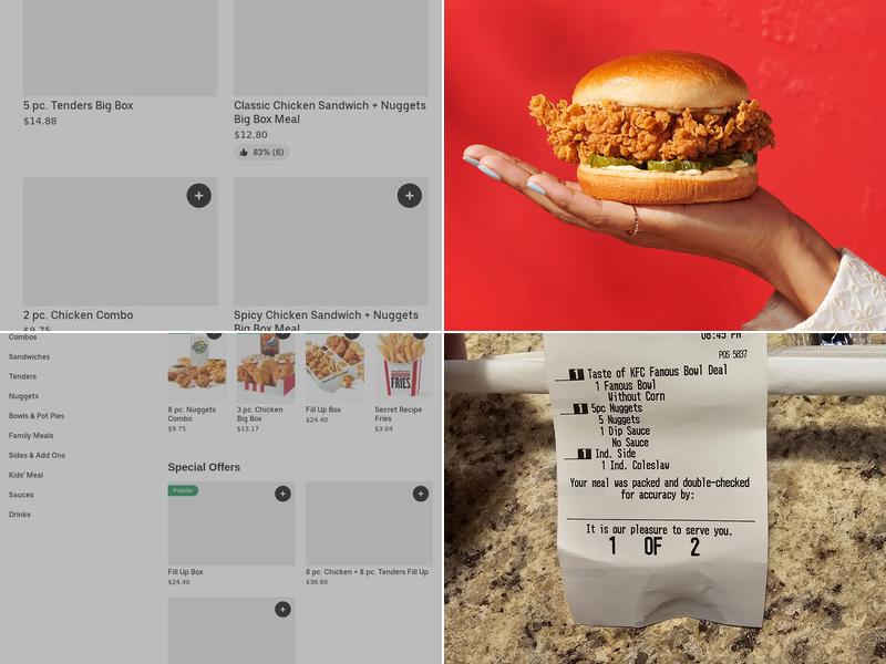 KFC Menu
