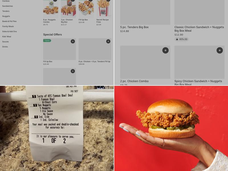 KFC Menu