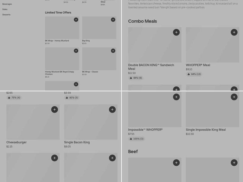 Burger King Menu