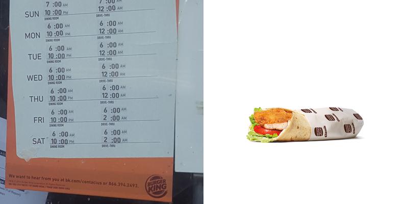 Burger King Menu