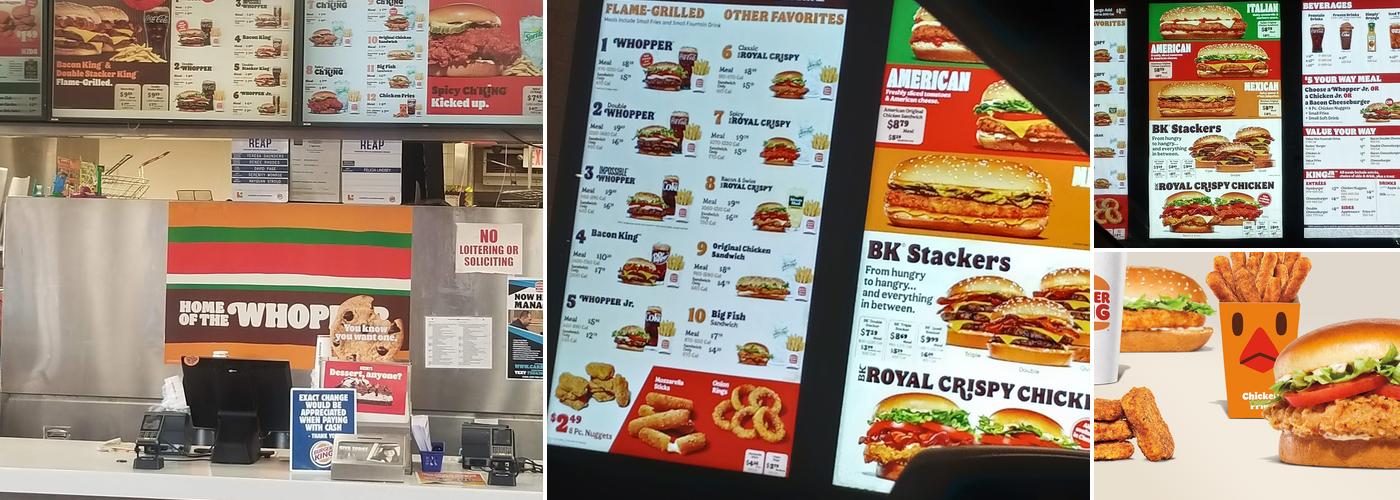 Burger King Menu