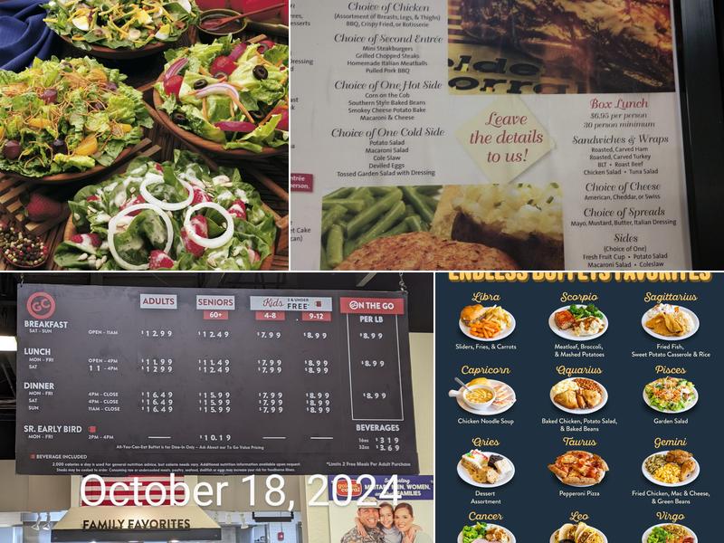 Golden Corral Buffet & Grill Menu