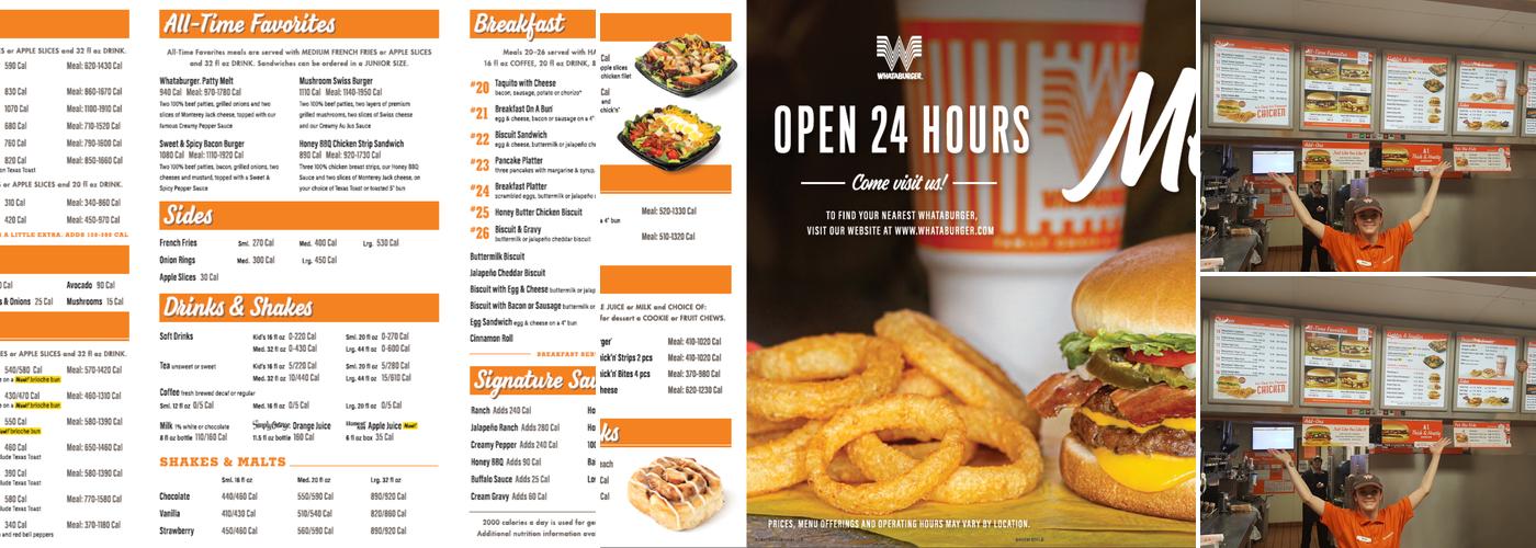Whataburger Menu