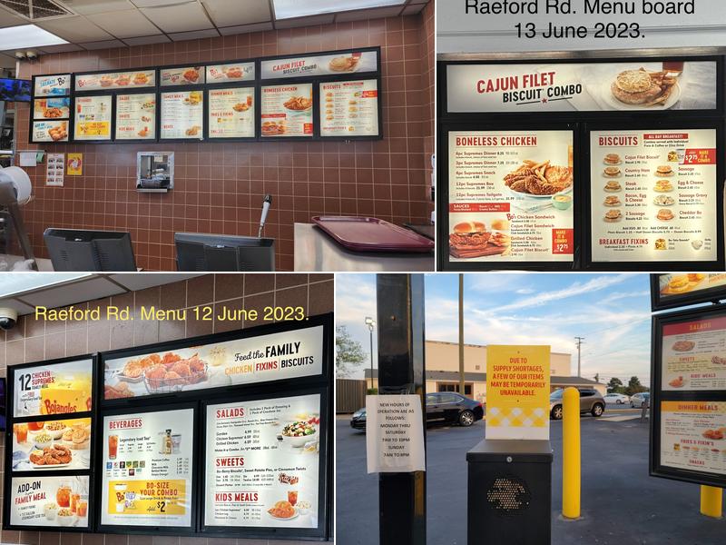 Bojangles Menu