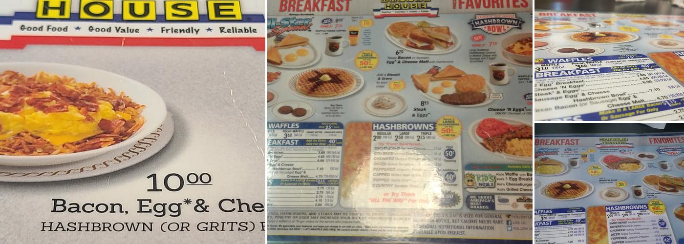 Waffle House Menu