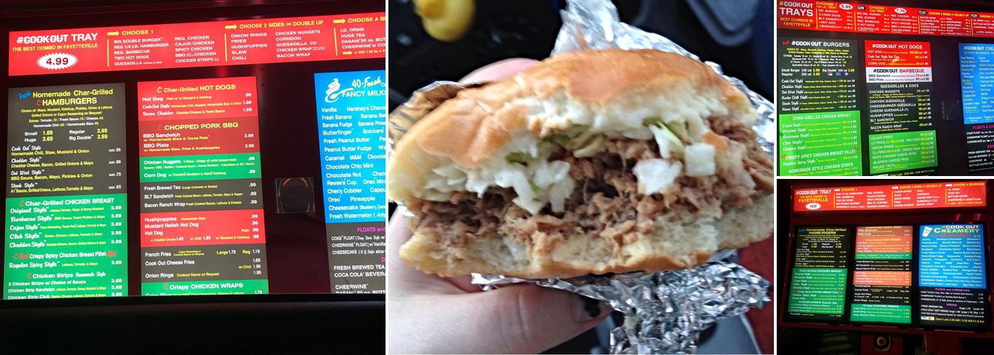 Cook Out Menu