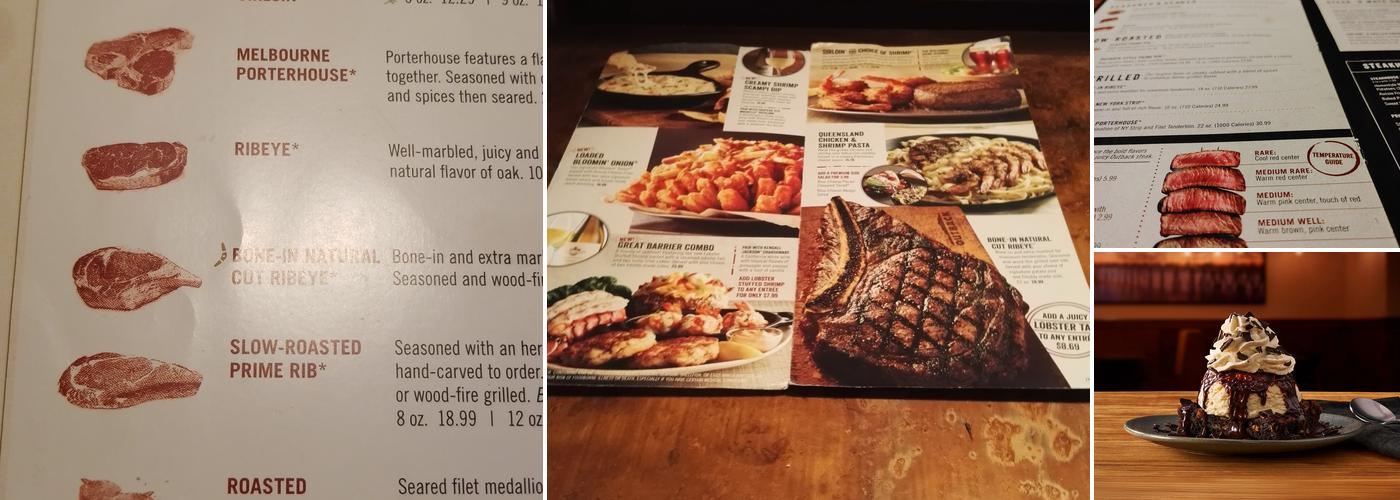 Outback Steakhouse Menu