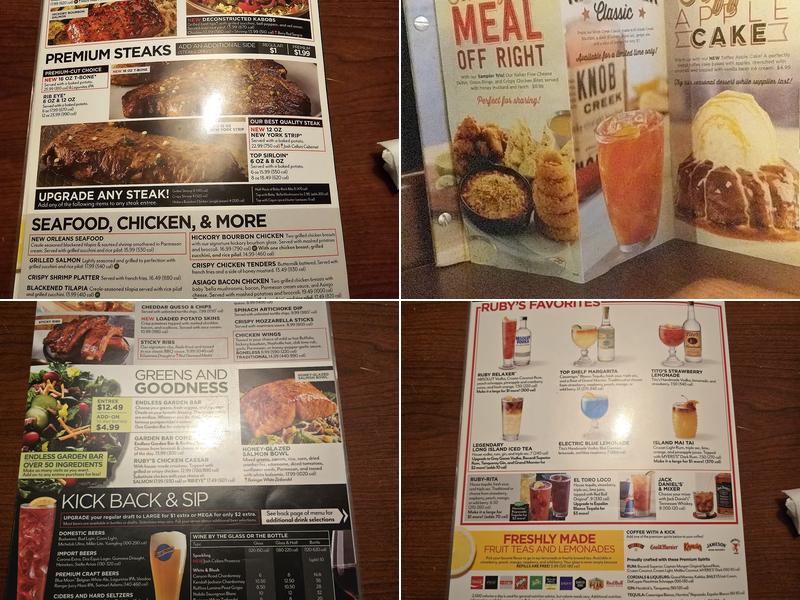 Ruby Tuesday Menu