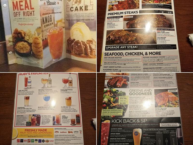 Ruby Tuesday Menu