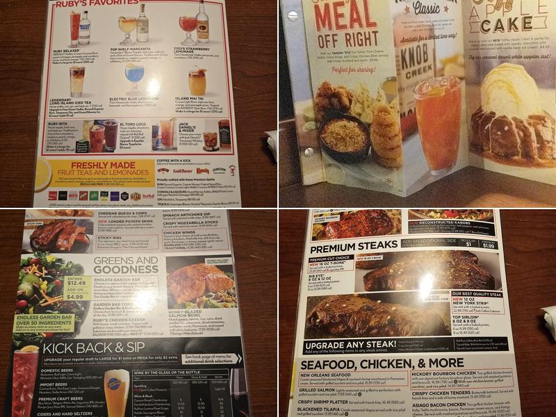 Ruby Tuesday Menu
